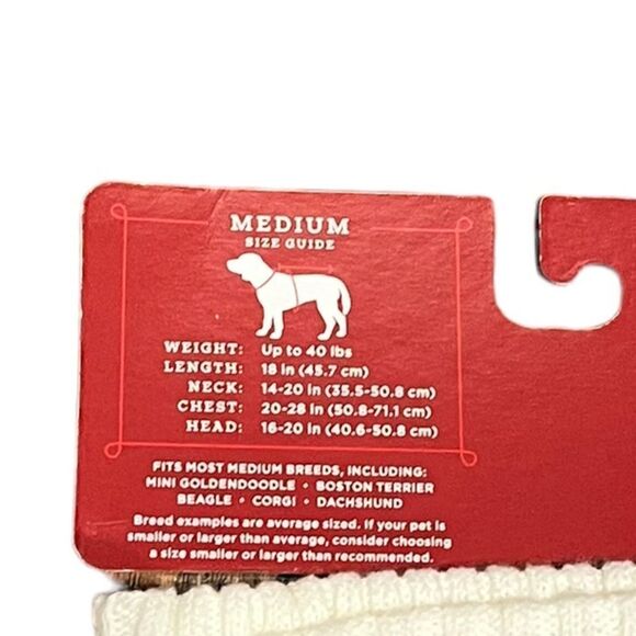 Wondershop Red and White Pet Sweater, Size M, NWT - Picture 4 of 4